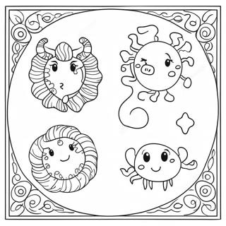 Zodiac Signs Coloring Page 25747-23669