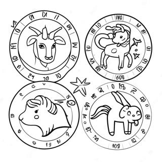 Zodiac Signs Coloring Page 25747-23670