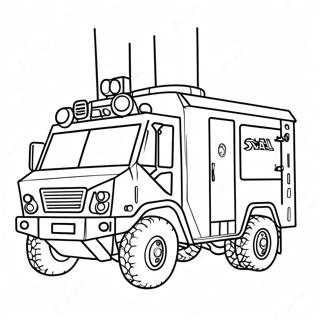 Swat Truck Coloring Pages