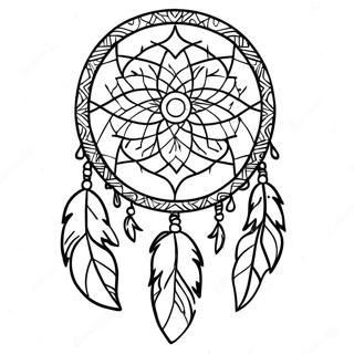 Native American Dreamcatcher Coloring Page 25767-23685