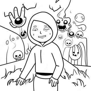 Creepypasta Scary Scene Coloring Page 25807-23720