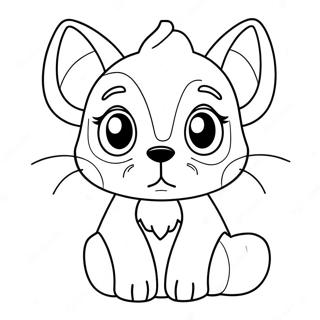 Cute Cartoon Ear Coloring Page 25817-23726