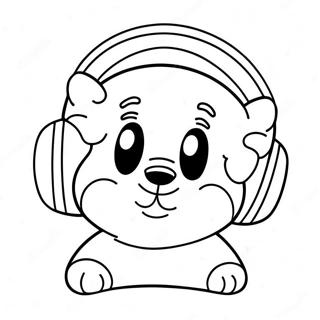 Cute Cartoon Ear Coloring Page 25817-23727