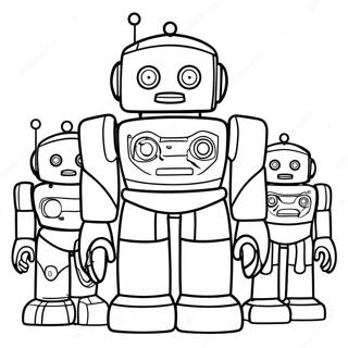 Tobot With Colorful Robots Coloring Page 25827-23733