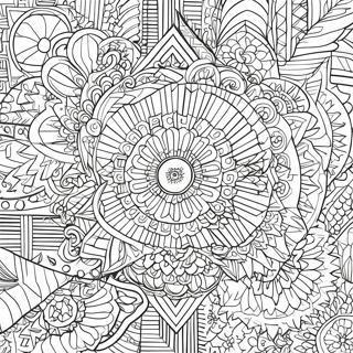 Intricate Geometric Pattern Coloring Page 2583-2109