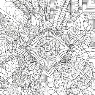 Intricate Geometric Pattern Coloring Page 2583-2111