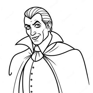 Vampire Dracula With Cape Coloring Page 25847-23749