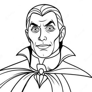 Vampire Dracula With Cape Coloring Page 25847-23750