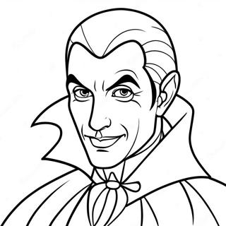 Vampire Dracula With Cape Coloring Page 25847-23751