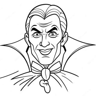 Vampire Dracula With Cape Coloring Page 25847-23752