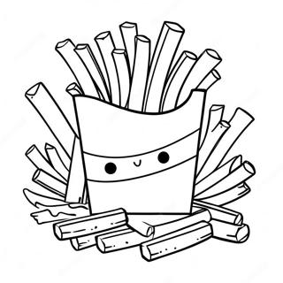 Crispy Golden Fries Coloring Page 25857-23758