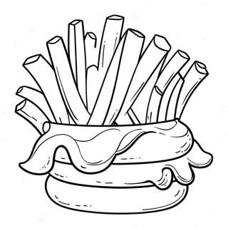 Crispy Golden Fries Coloring Page 25857-23759