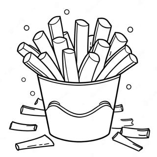 Crispy Golden Fries Coloring Page 25857-23760