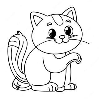 Meowscles In Action Coloring Page 25877-23773