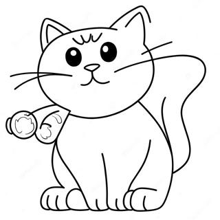 Meowscles In Action Coloring Page 25877-23775