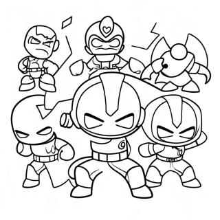 Miniforce Heroes In Action Coloring Page 25887-23784