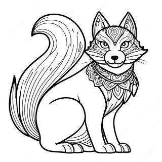 Kitsune Coloring Page 25906-23795