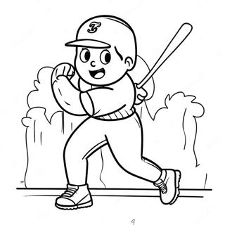 Mike Trout Swinging Bat Coloring Page 25927-23814