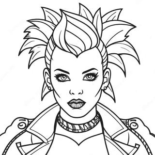 Punk Goth Coloring Pages