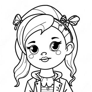 Spooky Punk Goth Girl Coloring Page 25937-23821