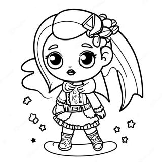 Spooky Punk Goth Girl Coloring Page 25937-23823