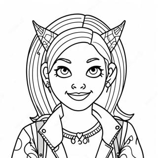 Spooky Punk Goth Girl Coloring Page 25937-23824