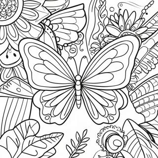 Colorful Butterfly Wings Coloring Page 25967-23845