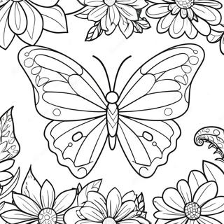 Colorful Butterfly Wings Coloring Page 25967-23846