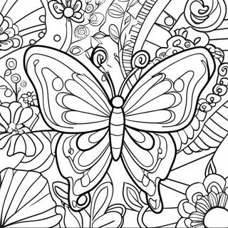 Colorful Butterfly Wings Coloring Page 25967-23847