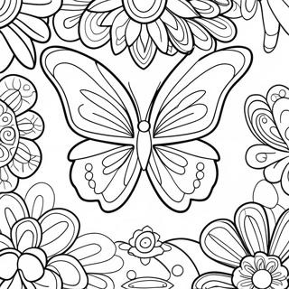 Colorful Butterfly Wings Coloring Page 25967-23848