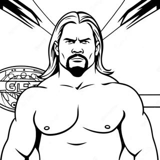 Roman Reigns Wwe Coloring Pages