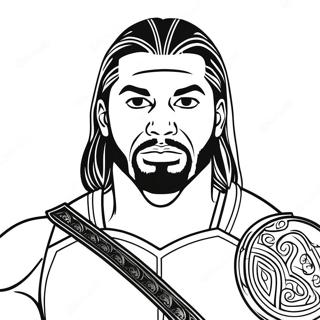 Roman Reigns In Action Coloring Page 25977-23856