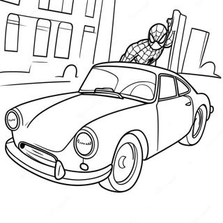 Spiderman Car Coloring Pages