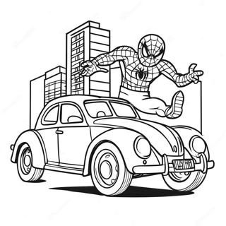 Spiderman Car Coloring Page 25996-23866