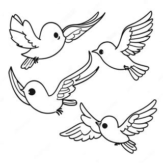 Flying Birds Coloring Page 26016-23884