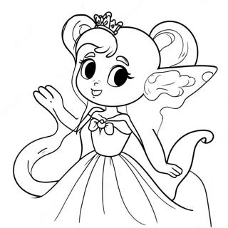 Elegant Princess Serenity In A Sparkling Dress Coloring Page 26037-23902