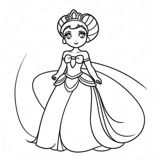 Elegant Princess Serenity In A Sparkling Dress Coloring Page 26037-23904