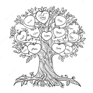 Family Tree Coloring Page 26046-23906