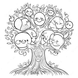 Family Tree Coloring Page 26046-23907