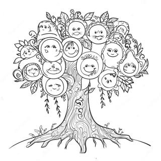 Family Tree Coloring Page 26046-23908