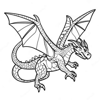 Fourth Wing Dragon In Flight Coloring Page 26057-23919