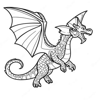 Fourth Wing Dragon In Flight Coloring Page 26057-23920