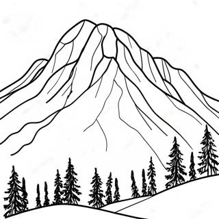 Majestic Snow Capped Mountain Coloring Page 26067-23927