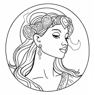 Moon Goddess Coloring Page 26086-23938