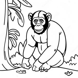 Chimpanzee Coloring Pages