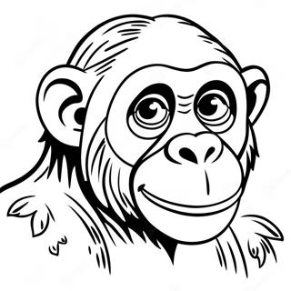 Chimpanzee Coloring Page 26096-23946