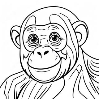 Chimpanzee Coloring Page 26096-23947