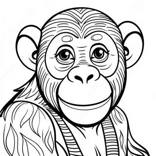 Chimpanzee Coloring Page 26096-23948