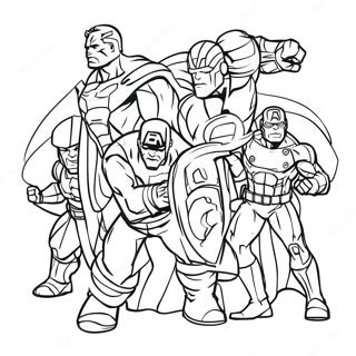 Easy Avengers Coloring Page 26106-23954