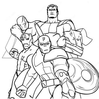 Easy Avengers Coloring Page 26106-23955